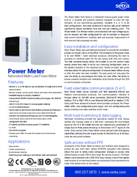 Thumbnail of document Data Sheet - SPM Power Meter